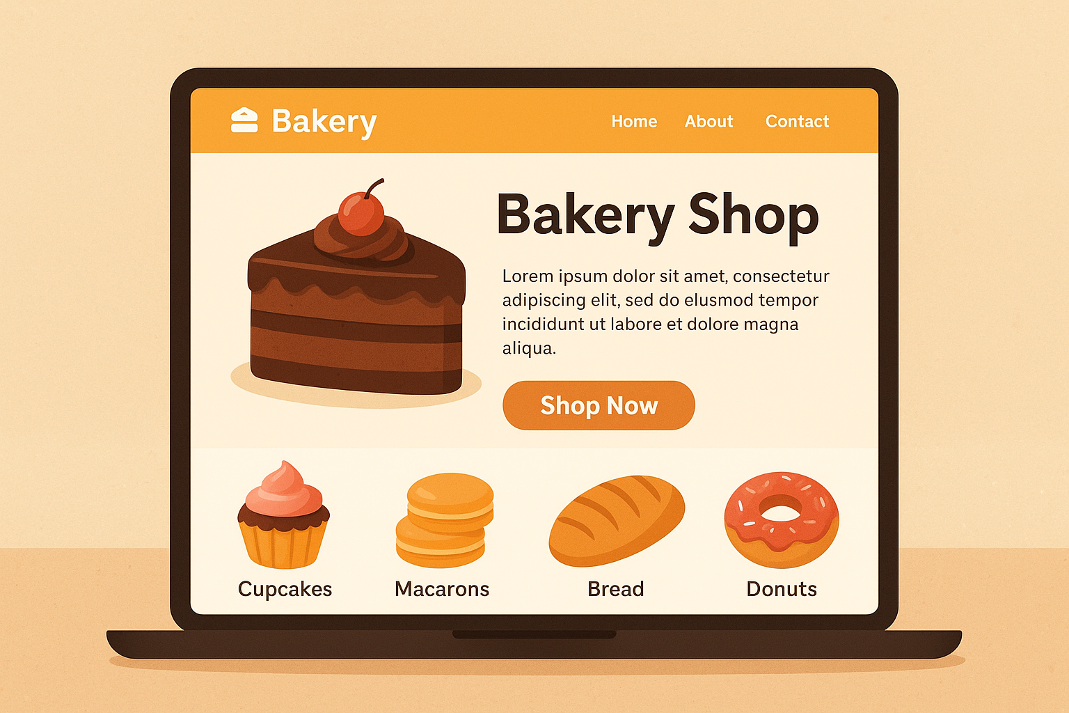 طراحی سایت فروشگاه قنادی